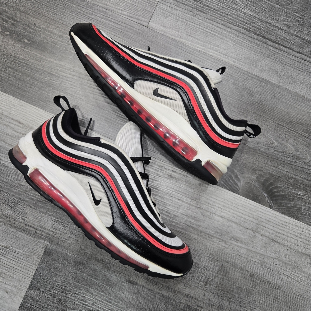 Nike Air Max 97 Black, White, and Red Sneakers